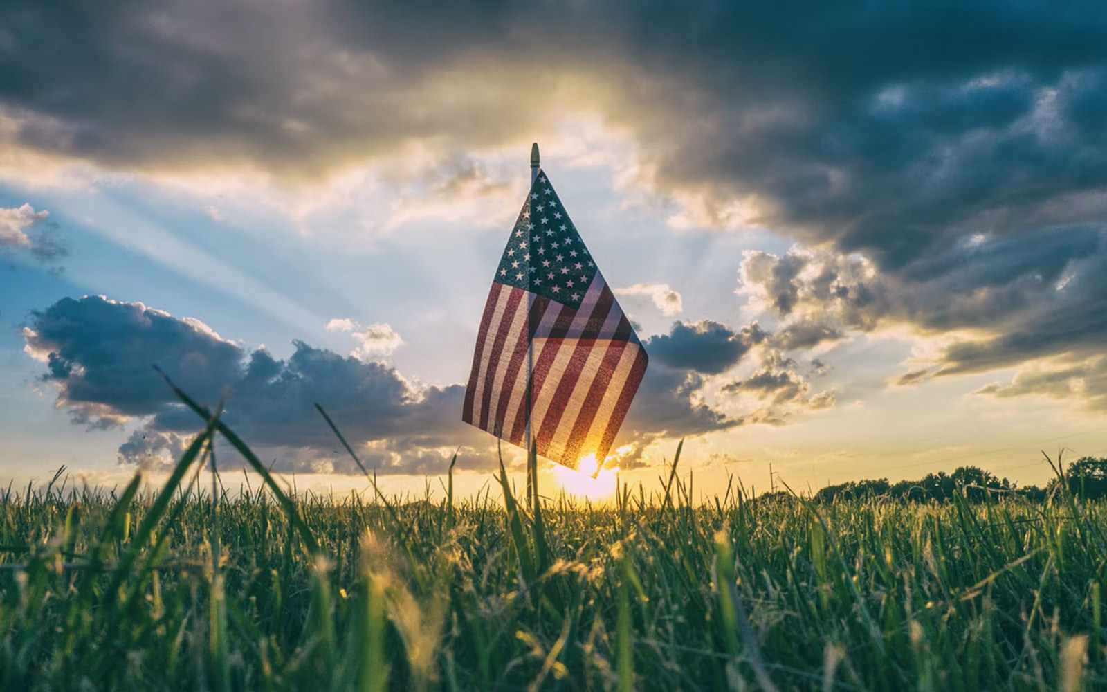 American flag background